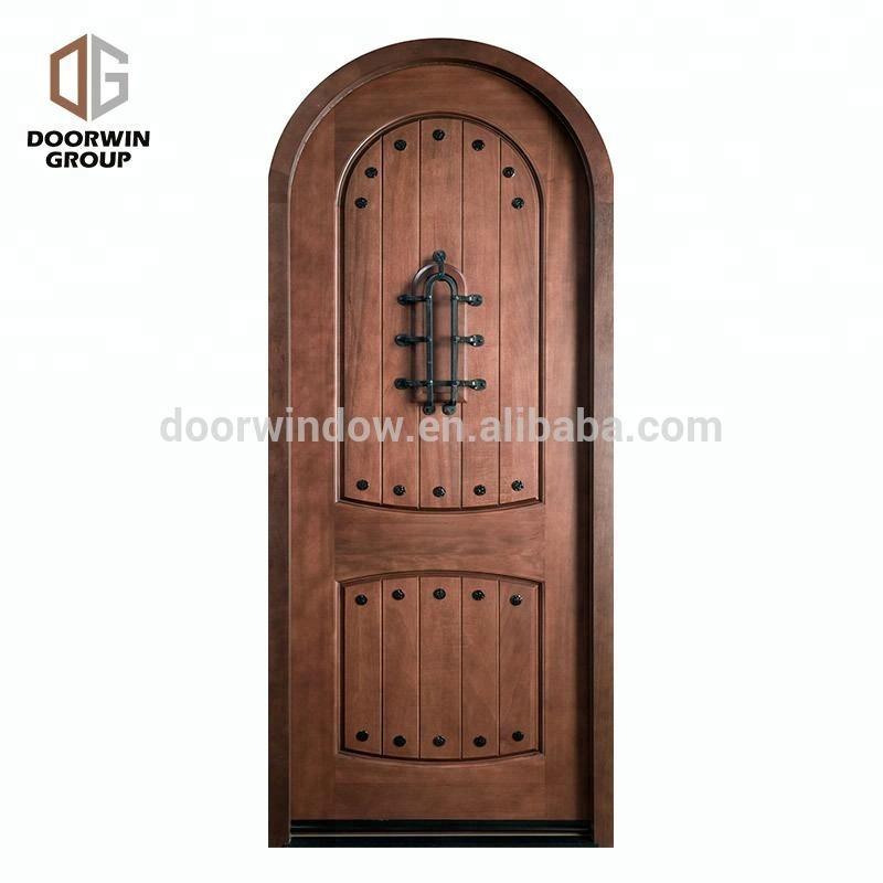 DOORWIN 2021Exterior wood front doors iron wrought door with aluminum adjustable threshold in oil rubbed bronze finish by DoorwinDOORWIN 2021