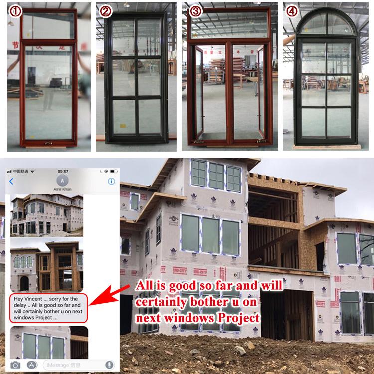 DOORWIN 2021Factory Good price crank casement windows awning window wood