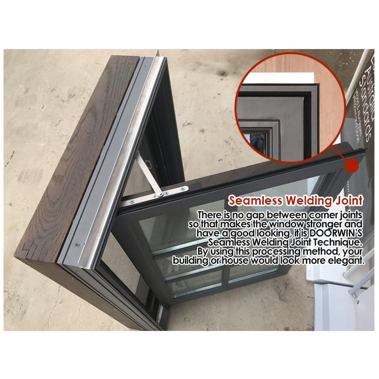 DOORWIN 2021Factory cheap price aluminum casement window hand crank american aluminium grill designDOORWIN 2021