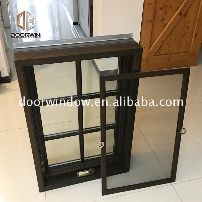 DOORWIN 2021Factory direct aluminum wood double casement window hand crank windowsDOORWIN 2021