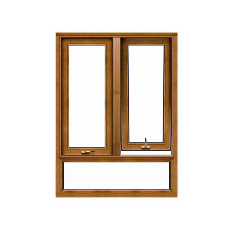 DOORWIN 2021Factory direct fleetwood aluminum windows exterior wood door with glass window double glazedDOORWIN 2021