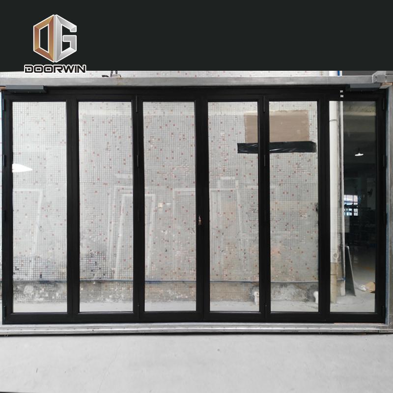 DOORWIN 2021Factory hot sale budget bi fold doors black aluminium folding big