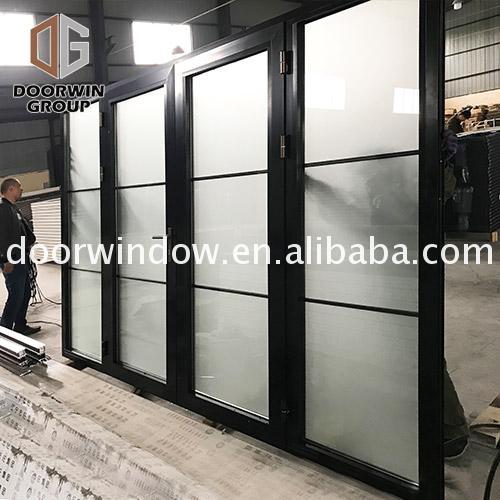 DOORWIN 2021Factory hot sale prehung double entry doors powder coated aluminium pivot door