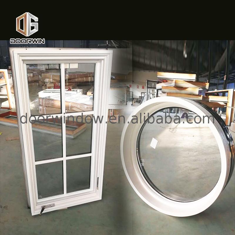 DOORWIN 2021Factory price newest double glazed aluminium wood composite glass aluminum window door grill design