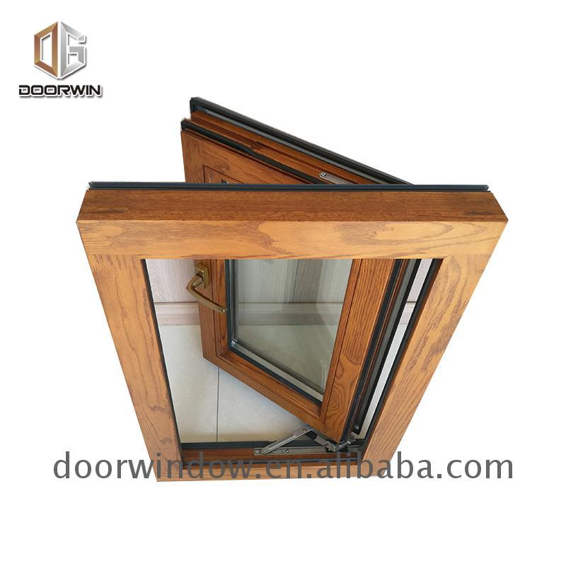 DOORWIN 2021Factory price wholesale casement timber window best wood clad windows composite