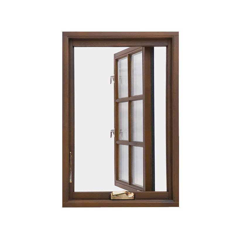 DOORWIN 2021Factory wholesale aluminum american crank casement window aluminium wood windows grain