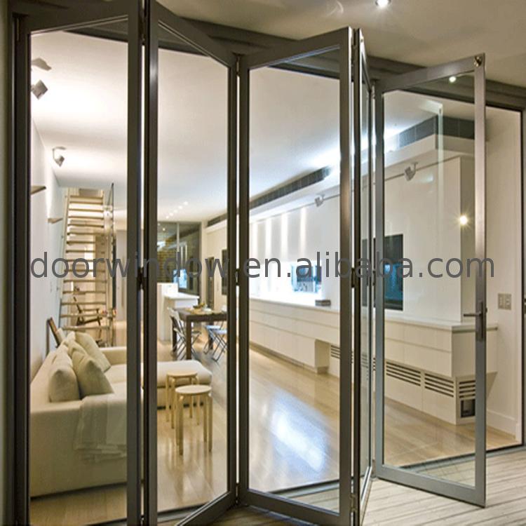 DOORWIN 2021Fair price glazed folding doors frosted glass frameless prices