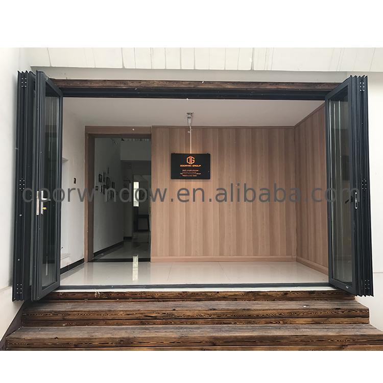 DOORWIN 2021Folding glass door garage frameless shower by Doorwin on Alibaba