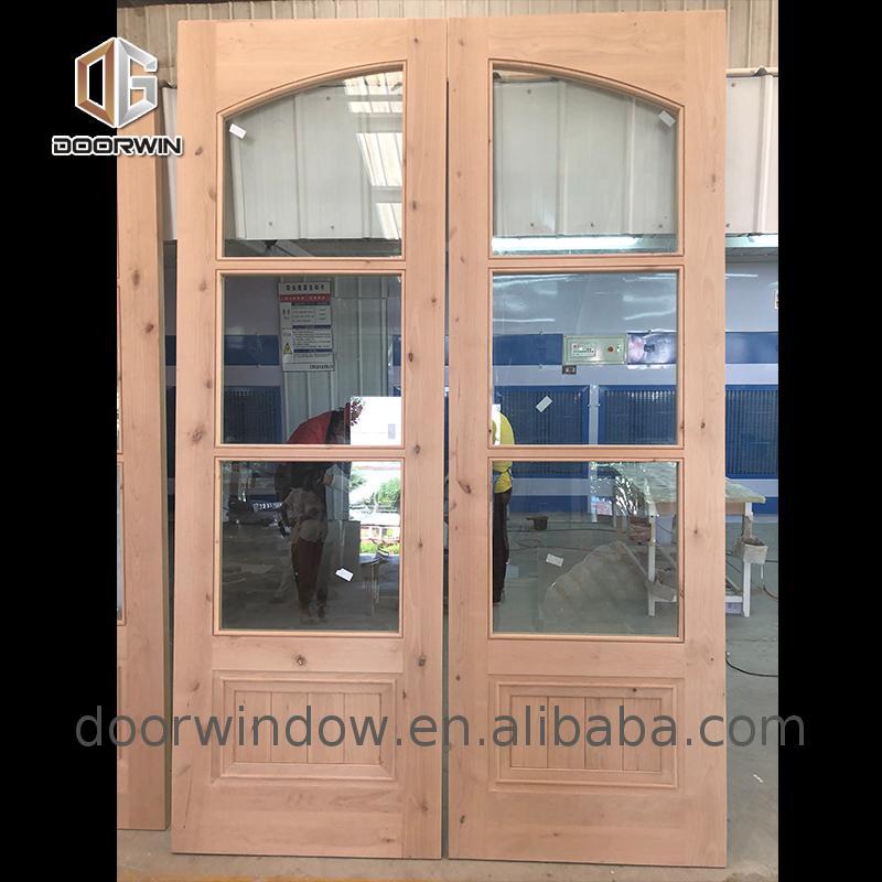 DOORWIN 2021Good quality temporary interior door tempered glass teak doors
