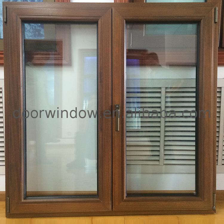 DOORWIN 2021Good ventilation strong tightness aluminium casement window double opening tilt and turn debridged aluminum-wooden outward