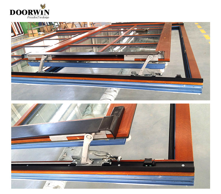 Doorwin 2021Large opening size commercial system Aluminium profile sliding door iron grill design