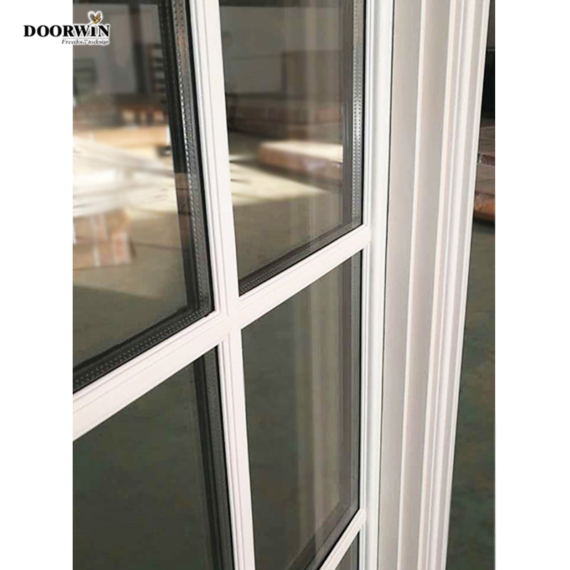 Doorwin 2021Manufactures NFRC certified American style Texas hot selling wood aluminum crank casement windows with double glass window