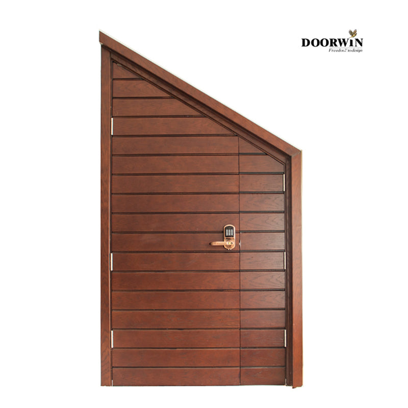 Doorwin 2021Doorwin american wooden pine oak teak wood arch top main door design entry door with grille insert