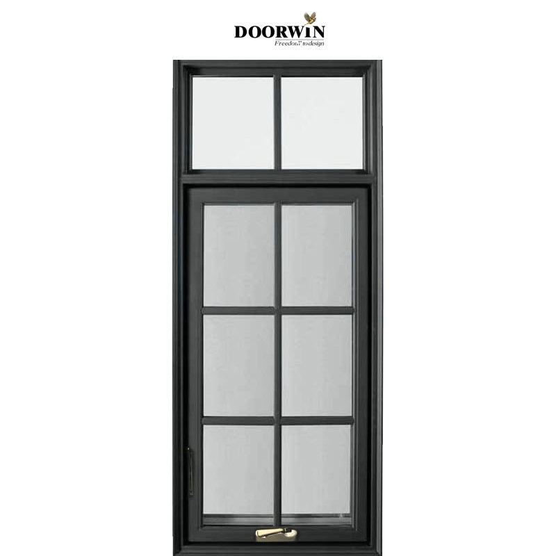 Doorwin 2021American style window frame with high quality aluminum cladding wood windows