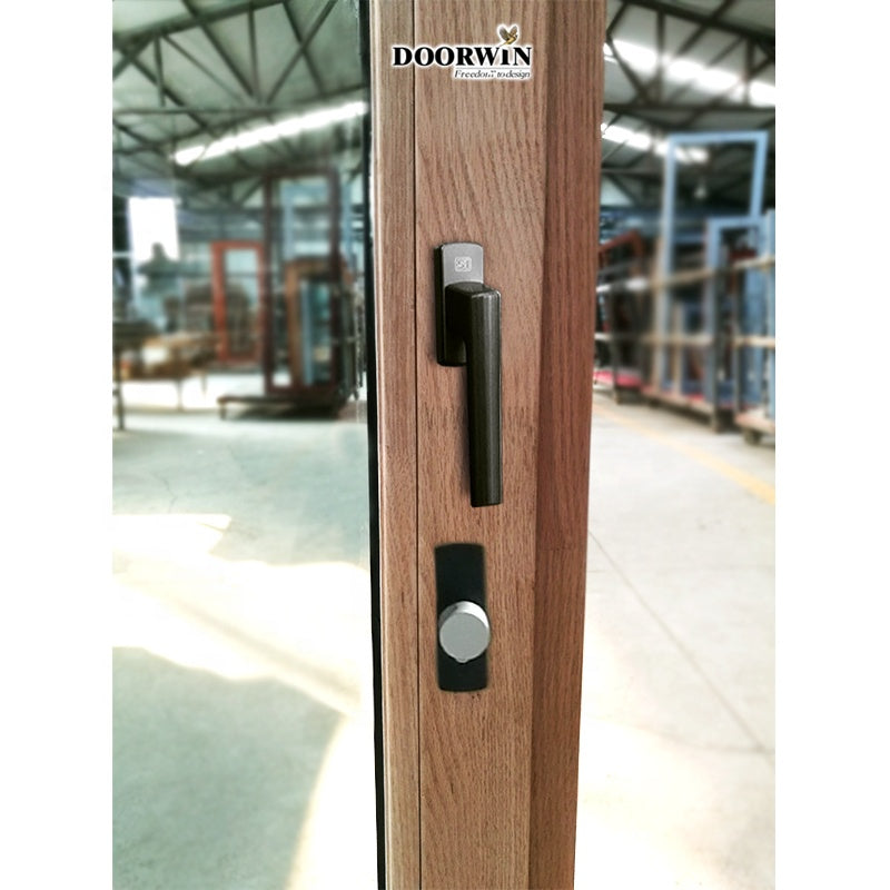 Doorwin 2021Dallas external solid hardwood doors exterior wood with glass panels door slab