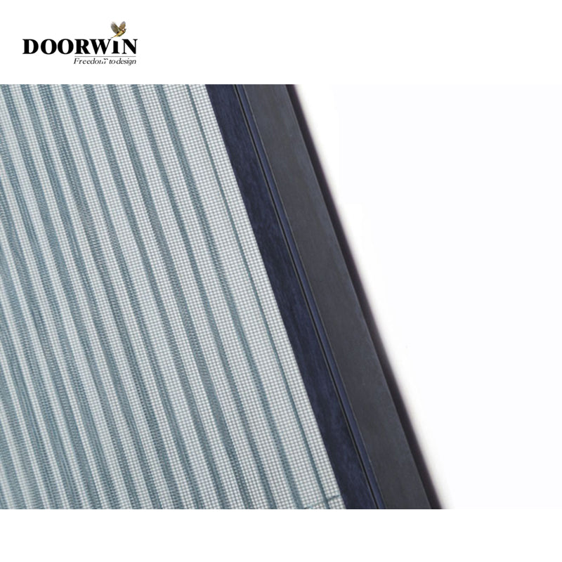 Doorwin 2021discount price pleating folding insect window screen high quality aluminum barrier-free folding insect screen