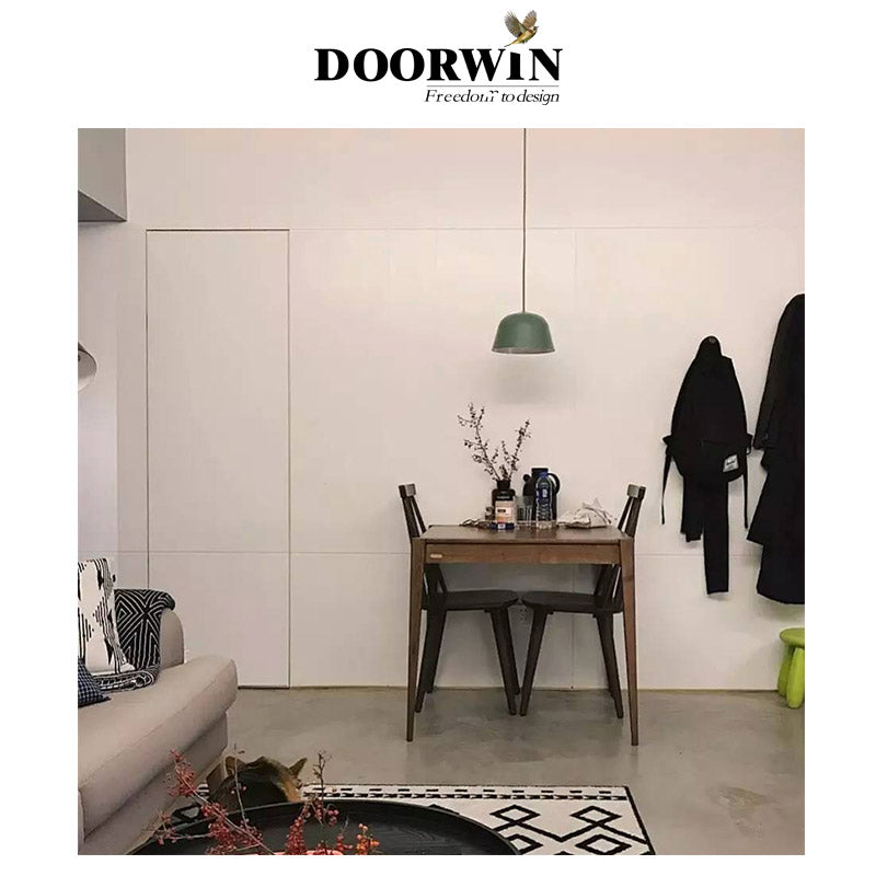 Doorwin 2021America style doors solid wood door invisible oak door with double buckle lines