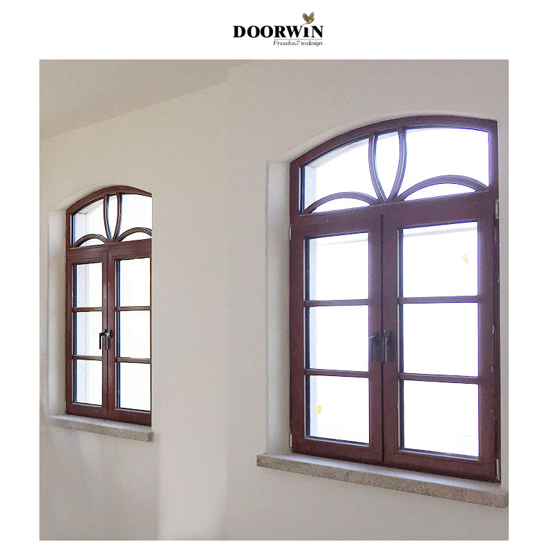 Doorwin 2021Wood Cladding Aluminum Window With Colonial Bars For San Francisco California House