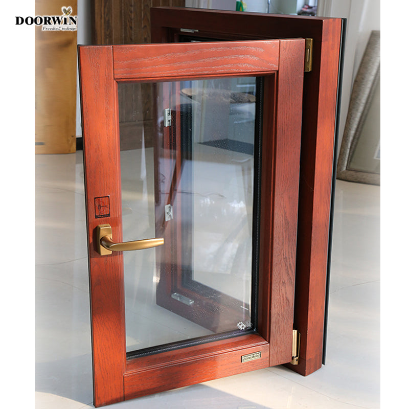 Doorwin 2021make to order wooden window frames design window door with double glass