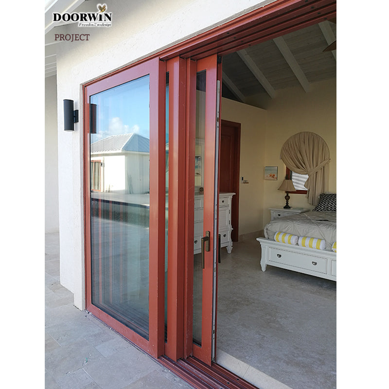 Doorwin 2021hot sale Powder coated sliding door aluminum frame glass plexiglass doors