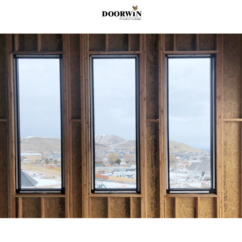 Doorwin 2021Chinese factory tempered glass heat insulation tilt wash windows up aluminum window
