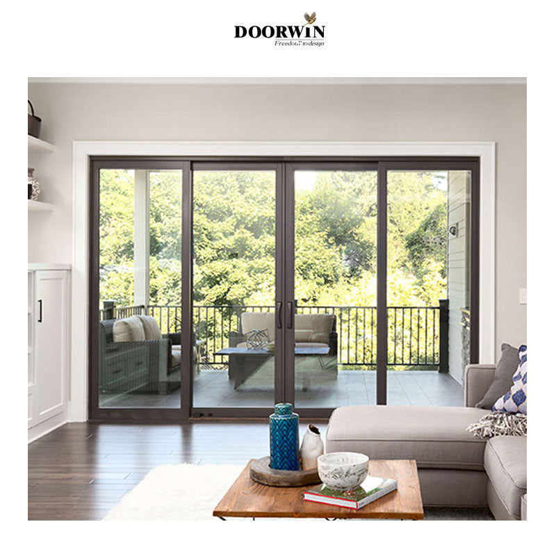 Doorwin 2021High end best seller large glass wall interior double glazed aluminum lift sliding doors