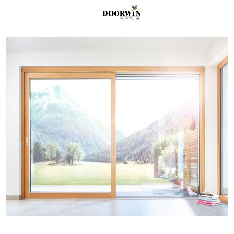 Doorwin 2021Australian Standards Latest Design Double Glazed Windows Glass Solid Oak Wooden Lift And Sliding Doors With Germany Hardware