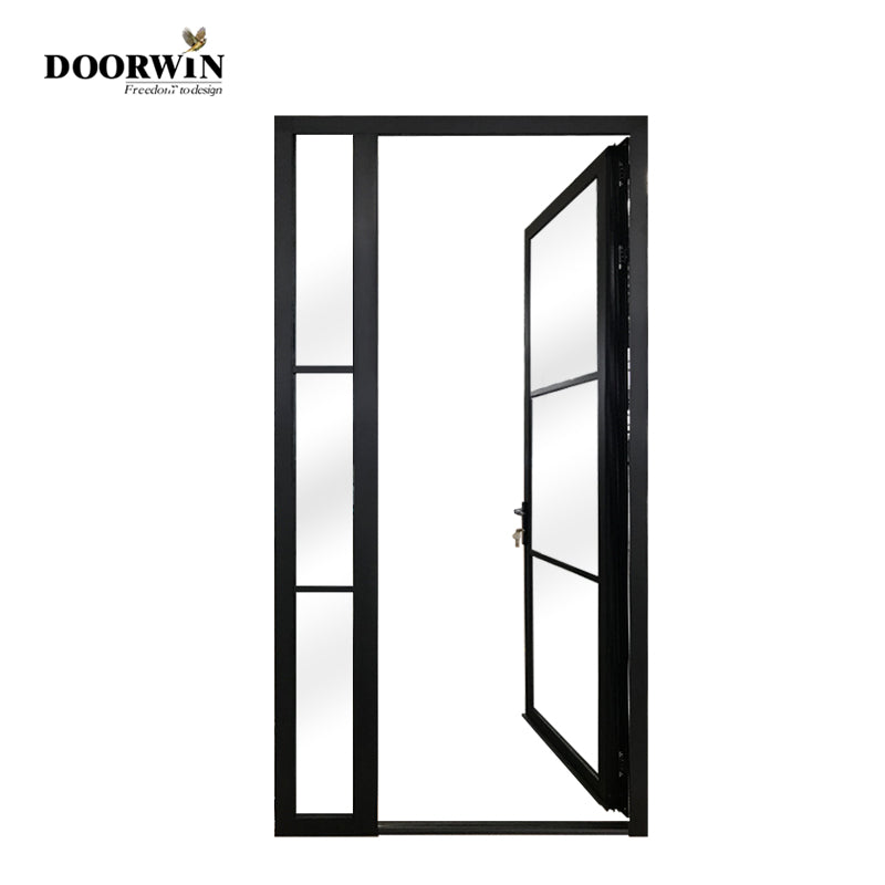 Doorwin 2021double toughened glass lower track interior french glass doors inpact proof