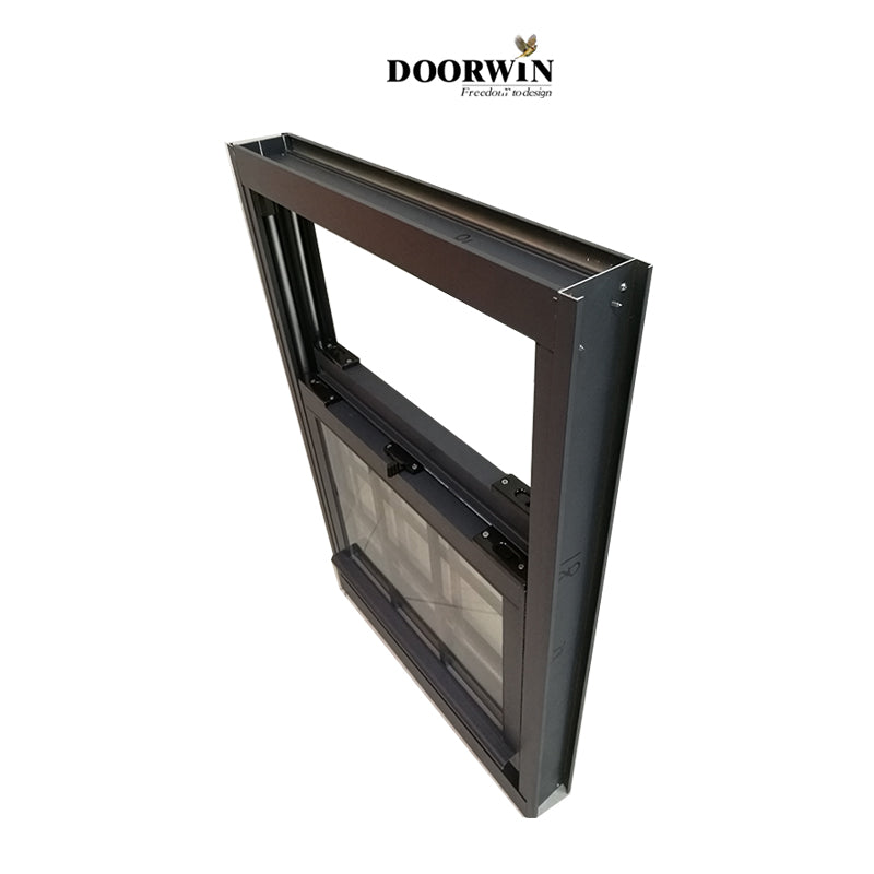 Doorwin 2021cheap American hardware popular transparent frame single top toilet sash Standard Single American Double Hung Window