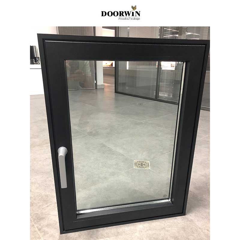 Doorwin 2021New design modern slim frame aluminum casement double glass windows