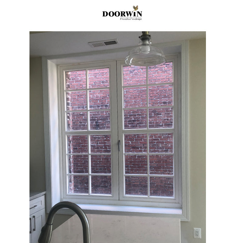 Doorwin 2021Direct Manufacture classical customized in 250 RAL color of powder coating frame double french window