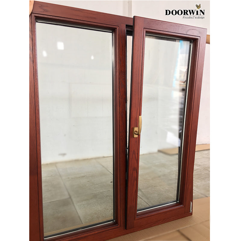 Doorwin 2021Using German-Origin Henkel Wood Adhesive Aluminum Clad Turn And Tilt Opening Replacement Window