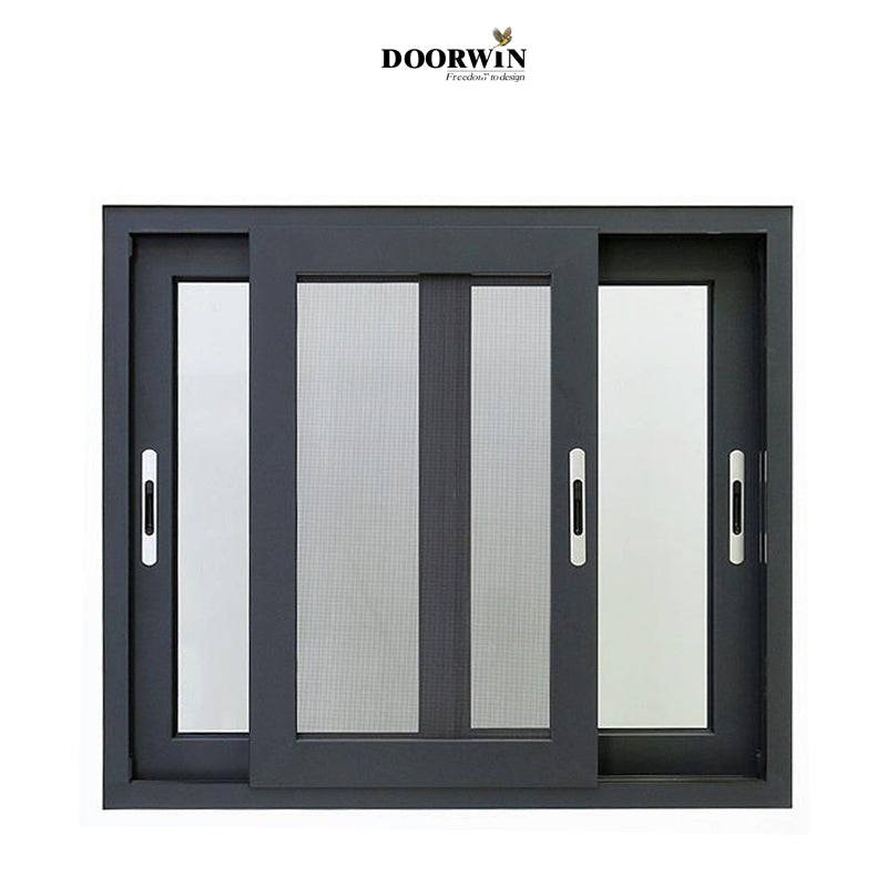 Doorwin 2021Aluminum window manufacturer double panel tinted glass sliding window with 10 years warranty