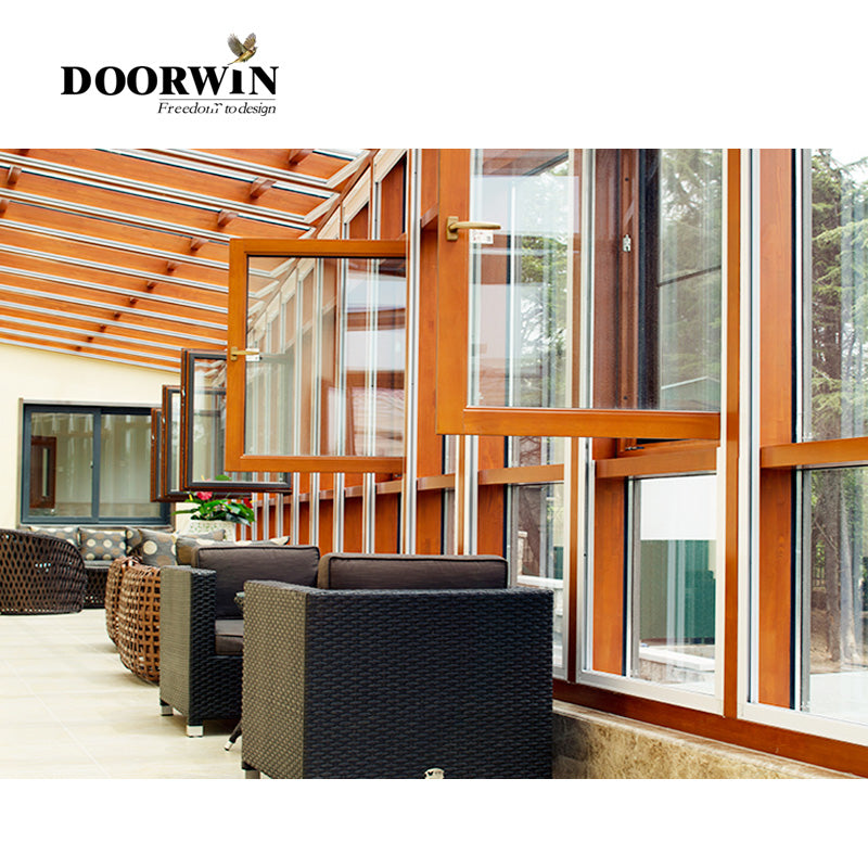 Doorwin 2021Laminated Low-e Conservatory Reflective Sunbathe Sunroom Aluminum Frame Winter Garden Conservatory Window