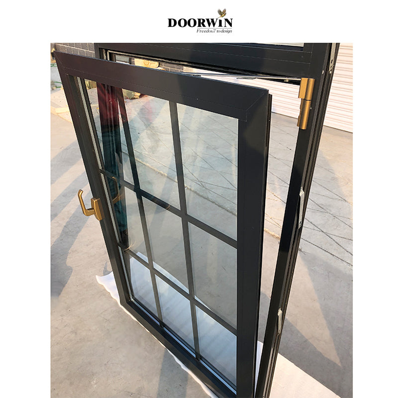 Doorwin 2021Hot selling thermal break aluminum tilt turn windows ultimate push out replacement casement two way open window