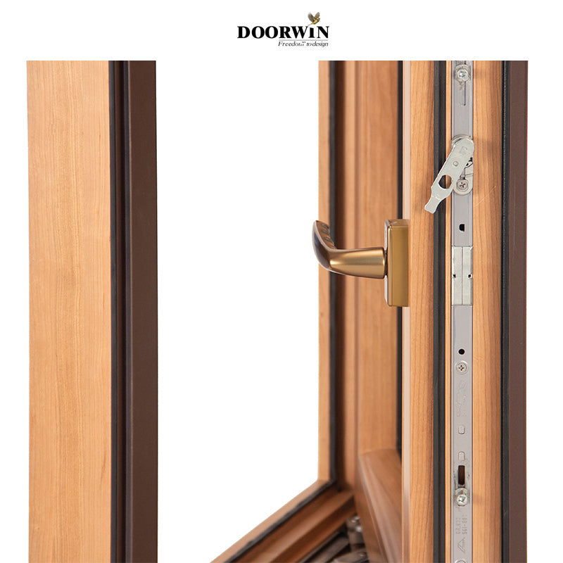 Doorwin 2021Germany origin brand the newest outward opening aluminum clad wood casement old wood windows for sale