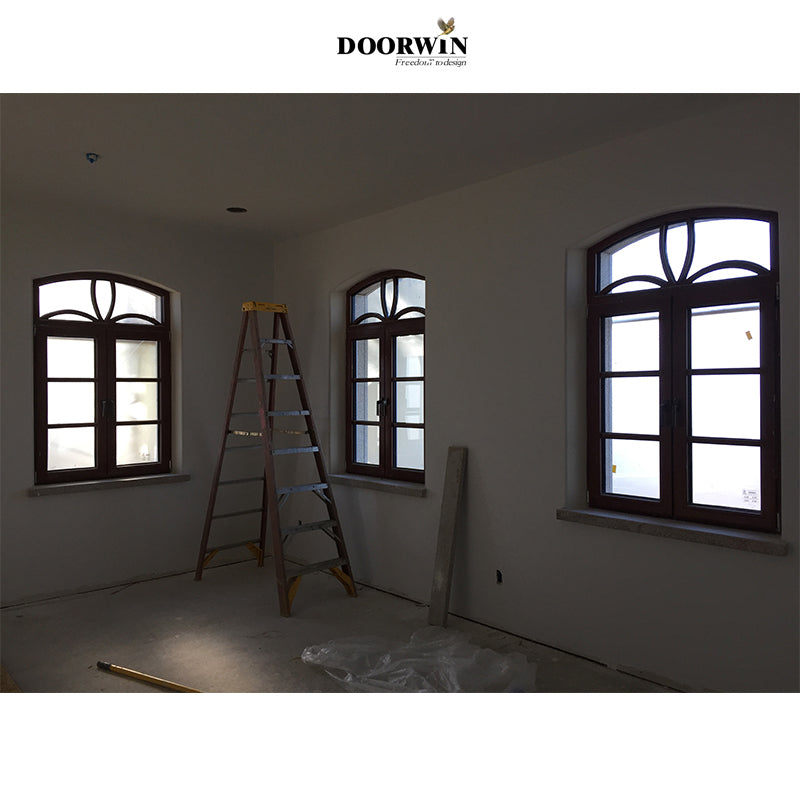 Doorwin 2021Hurricane Impact with Double Glass Heavy Hardware Wooden Frame House windows