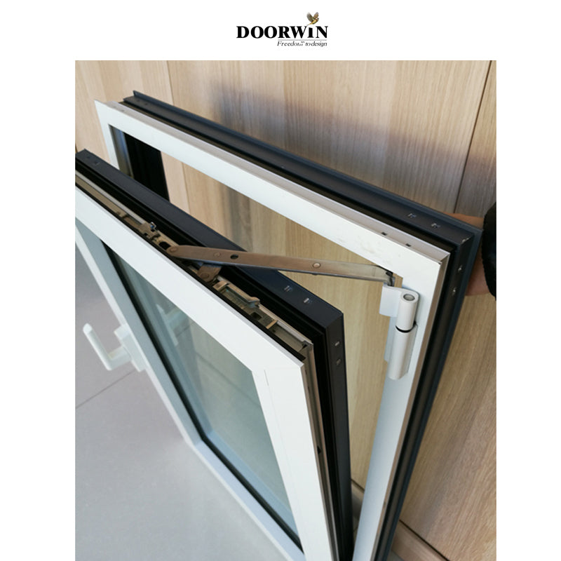 Doorwin 2021Thermal Break System Glazing Casement Window with Aluminium Frame Powder Coated Profile