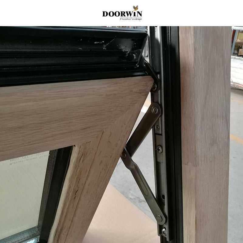Doorwin 202110% discount 10 years warranty thermal break aluminum wood awning windows