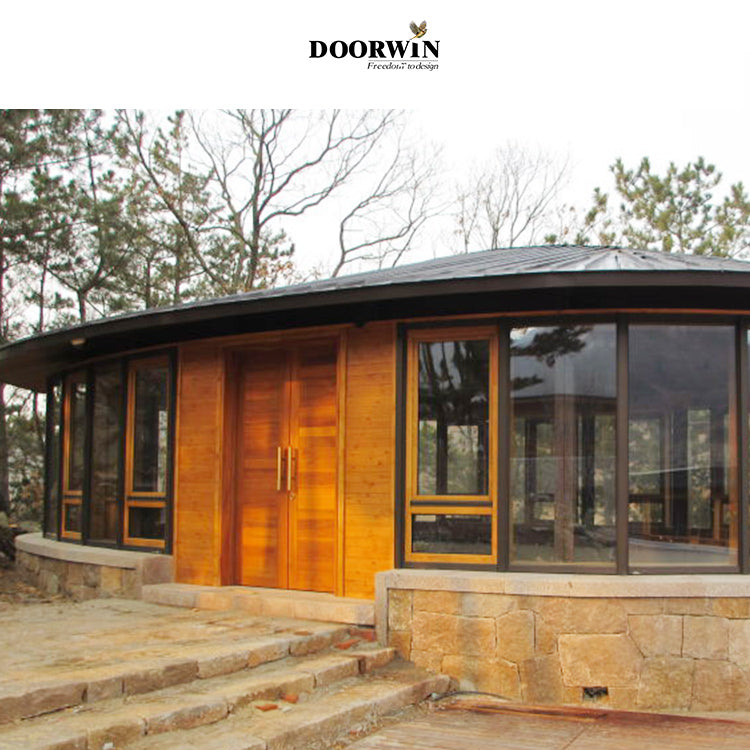 Doorwin 20212018 Hot sell teak wood doors exterior front doors knotty alder pine larch single entrance wood door entry