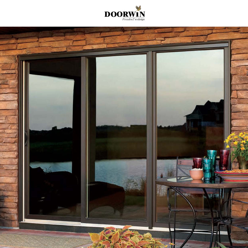 Doorwin 2021Modern strong thermal broken aluminium narrow frame large glass lift and slide sliding doors