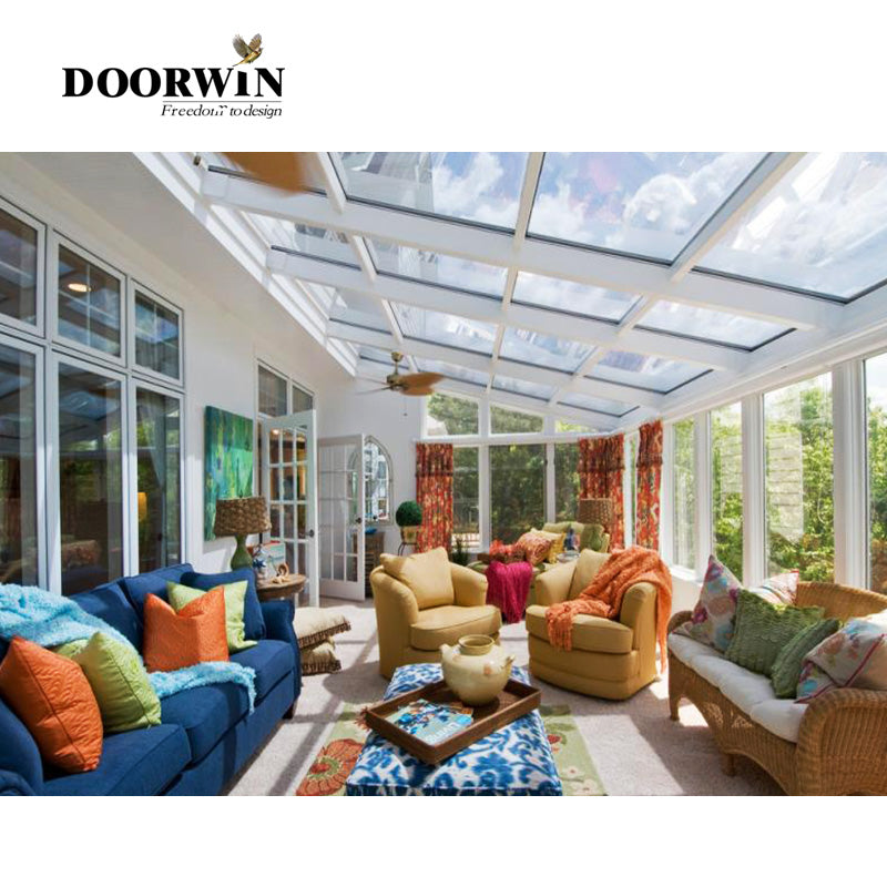 Doorwin 2021Topwindow Laminated Low-e Conservatory Reflective Sunbathe lowes sunrooms Aluminum Frame Winter Garden Conservatory Window