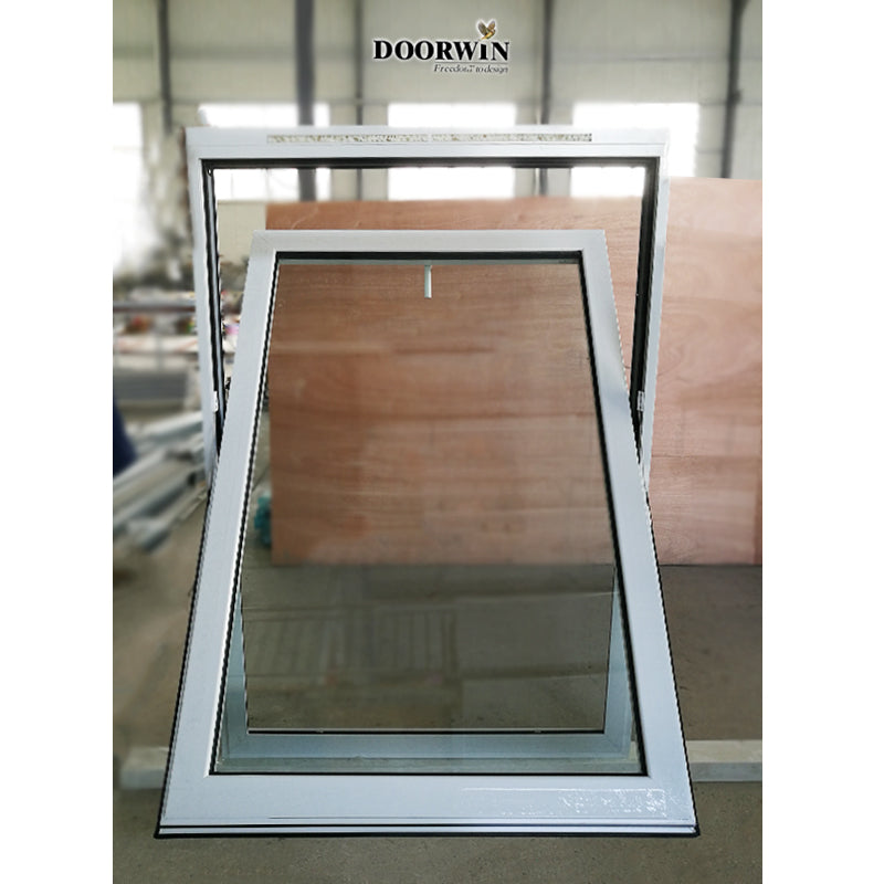 Doorwin 2021Hot Sale Top Hung Soundproof Waterproof Powder Coated White Aluminum Awning Swing Glass Window
