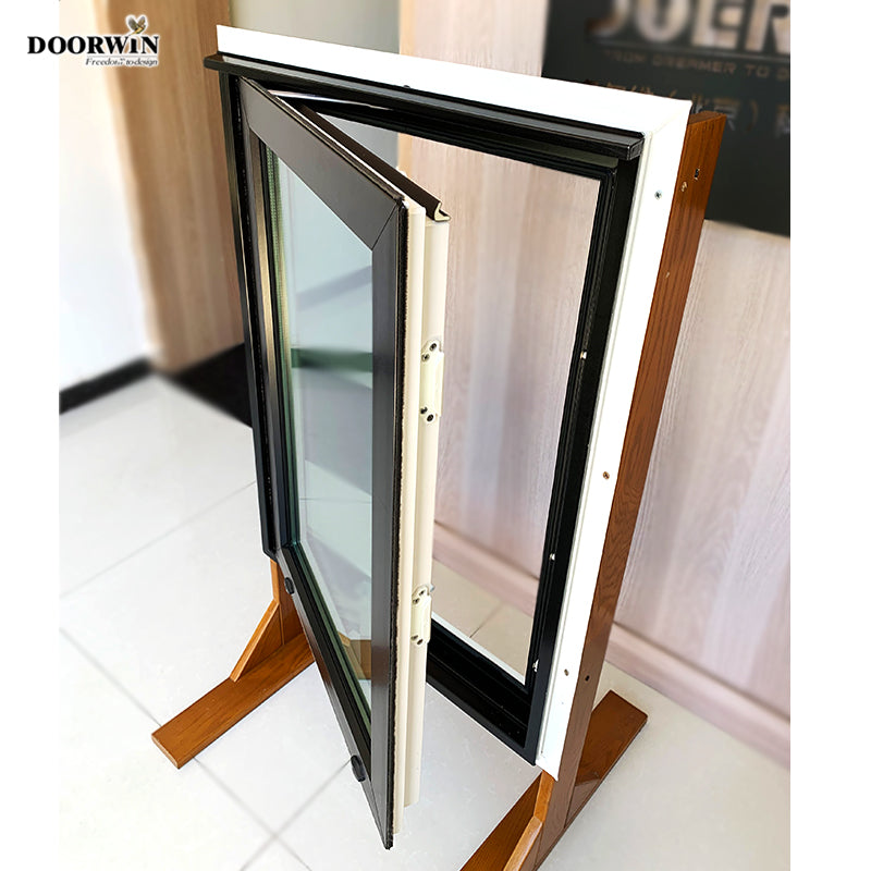 Doorwin 2021China window manufacturers tempered double glass sound proof pvc upvc casement crank windows