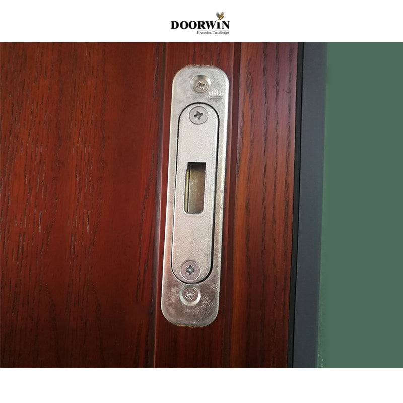 Doorwin 202110 years warranty Doorwin wood and Aluminium clading modern design thermal break good visual effects sliding door