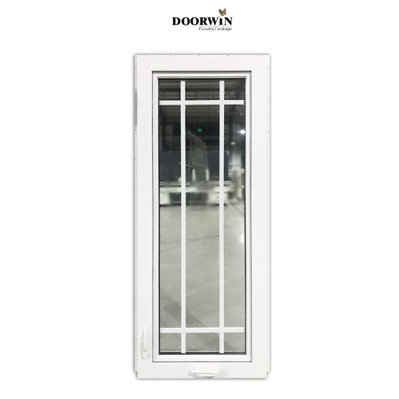 Doorwin 2021Doorwin custom color shape pvc profile thermal broken aluminium casement window with foldable crank handle