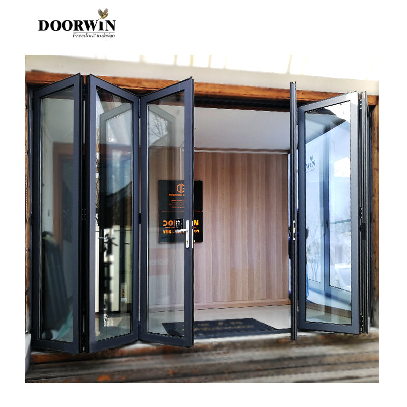 Doorwin 2021Using the fully toughened 5/12A /5 insulated glass Folding aluminum doors