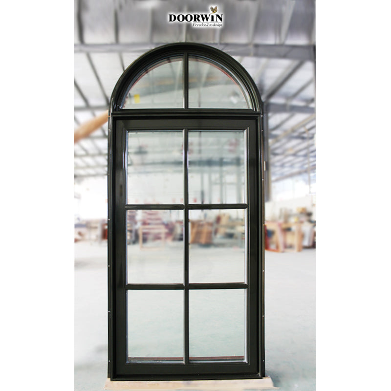 Doorwin 2021Wood grille design Crank casement windows wood arched window frame Round windows