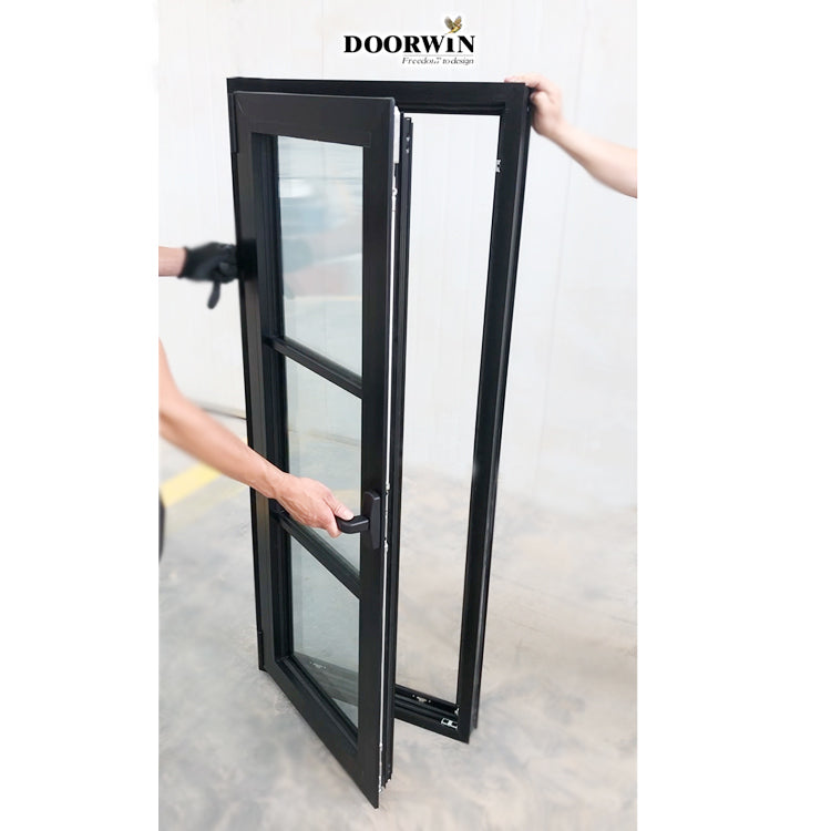 Doorwin 2021Beautiful Grill Design Pictures Powder Coating Extruded Aluminium Frame 30X30 30X60 60X48 Window