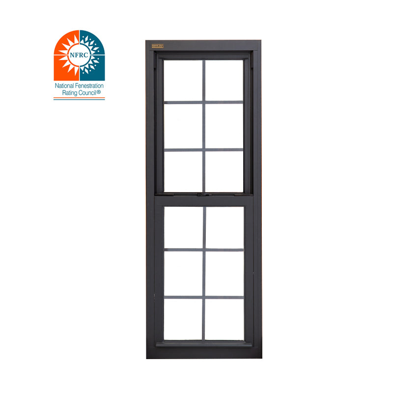 Doorwin 2021Price New Design American Style Vertical Sliding Aluminum Black Thermal Break Solid Wooden Single and Double Hung Sash Windows